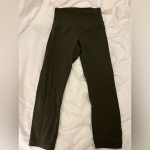Lululemon Align Crop 21inches, Olive Green Size 4